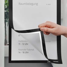 Magnetoplan magnetofix info-frame, self-adhesive, A5, black (2pcs)
