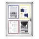 Magnetoplan Showcase for the outside, with safety glass, 6 x A4