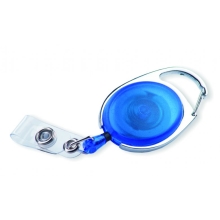 Translucent badge reel OVAL blue (10pcs)